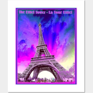 The Eiffel Tower Colorful Abstract Whimsical Print Posters and Art